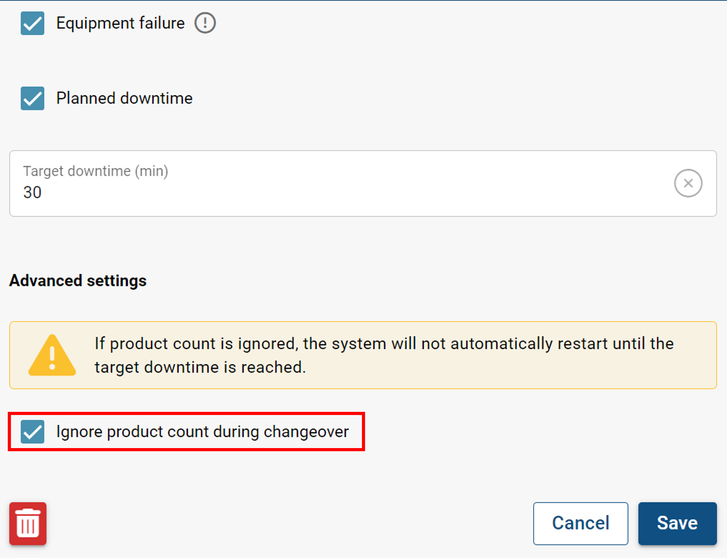 Ignore product count during changover.png